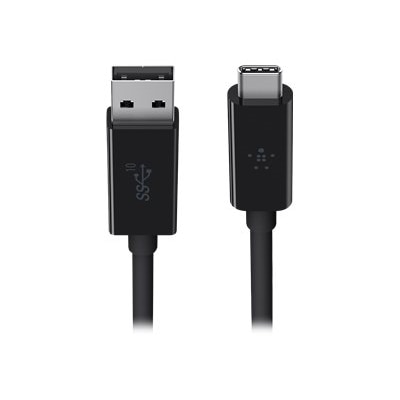 Belkin 3.1 USB-A to USB-C Cable - 10Gbps - Black - 3.3ft/1M