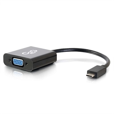 C2G USB C to VGA Video Adapter Converter - Type-C to VGA - Black