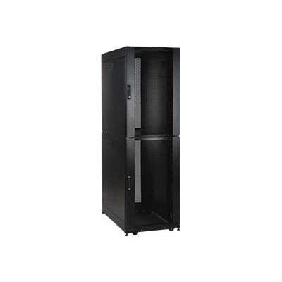 42U Colocation Enclosure black Includes two separate compartments with separate lockable doors