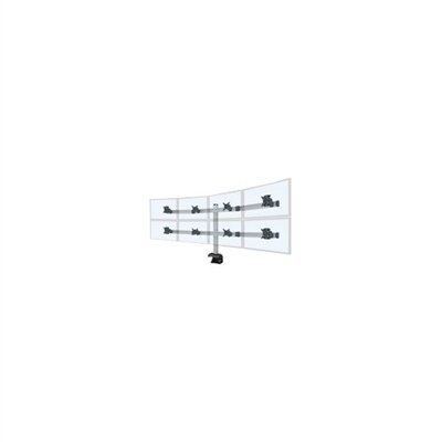 Hat Design Works - Mount (desk mount) for 8 LCD displays - screen size: up to 24-inch - desk-mountable