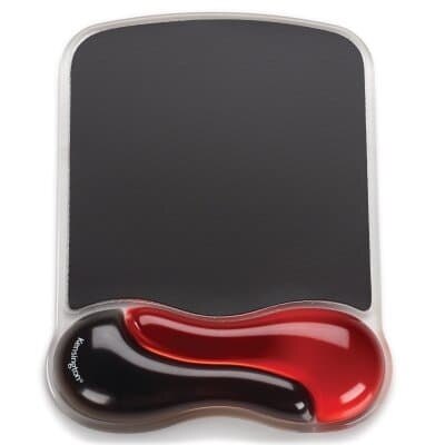 Kensington Duo Gel Mouse Pad with Wrist Pillow - Red