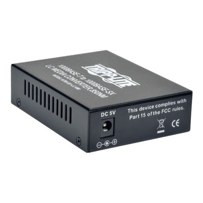 Tripp Lite LC Multimode Fiber Media Converter Gigabit 10/100/1000 RJ45 - fiber media converter - 10Mb LAN, 100Mb LAN,...