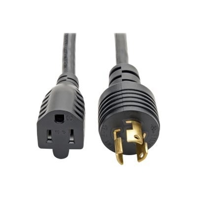 Eaton Tripp Lite Series Power Cord Adapter, NEMA 5-15R to NEMA L5-15P - Heavy-Duty, 15A, 120V, 14 AWG, 1 ft. (0.31 m), Black