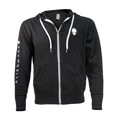 Alienware French Terry - Sweatshirt à capuche - XXL - noir, blanc