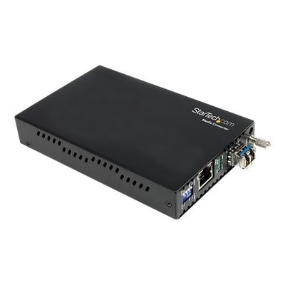 StarTech.com 1000 Mbps Gigabit Single-Mode Copper to Fiber Media Converter - Ethernet (1000Base-T) to LC Fiber Conver...