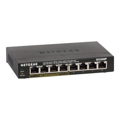 8-port NETGEAR SOHO Gigabit Ethernet Switch GS308P - commutateur - 8 ports - non gÃ©rÃ©