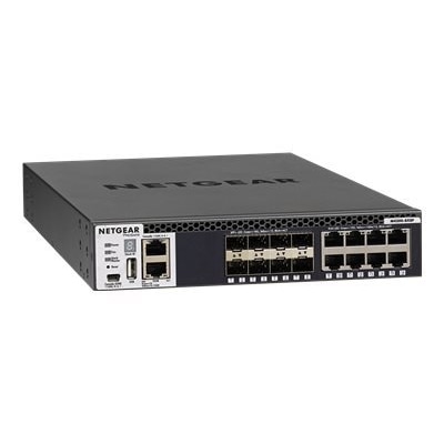 16-port NETGEAR M4300-8X8F - Switch - L3 - managed - 8 x 10/100/1000/10000 + 8 x 10 Gigabit SFP+ - rack-mountable