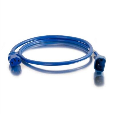 C2G 14AWG - POWER CORD - IEC320C14 TO IEC320C13 - 6 ft - BLUE