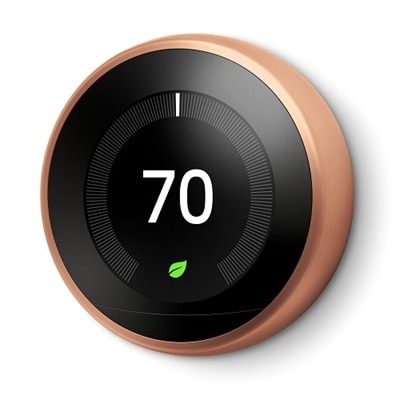 Google Nest Learning Thermostat 3rd Generation - Works with Google Assistant and Alexa - Copper