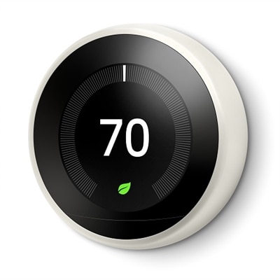 Google Nest Learning Thermostat 3rd Generation - Works with Google Assistant and Alexa - White