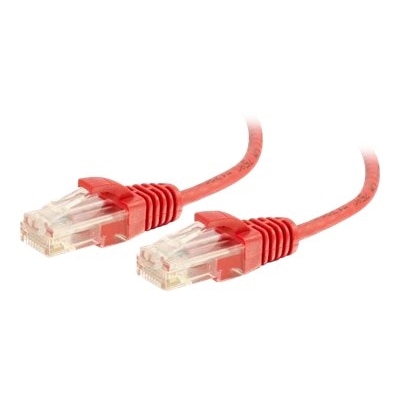 C2G 3ft Cat6 Snagless Unshielded (UTP) Slim Ethernet Network Patch Cable - Red - patch cable - 3 ft - red