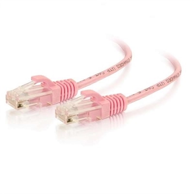 C2G 10ft Cat6 Snagless Unshielded (UTP) Slim Ethernet Network Patch Cable - Pink