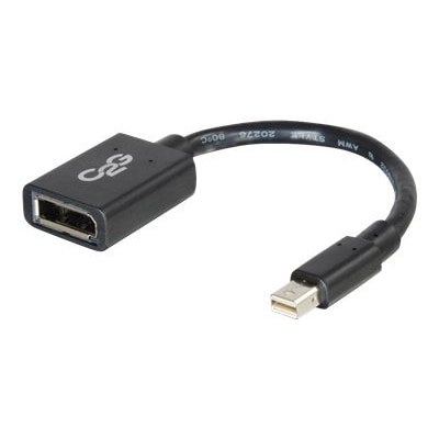 CablesToGo C2G 15cm Mini DisplayPort to DisplayPort Adapter Converter 4K UHD - Mini DP Male to DP Female - Black - Displ...