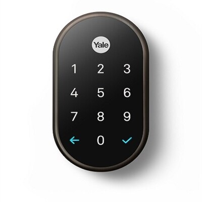 Google Nest x Yale Lock - Tamper-Proof Smart Lock for Keyless Entry - Keypad Lock for Front Door - [Oil Rubbed Bronze]