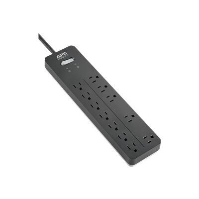 APC Home/Office SurgeArrest PH12 - Surge protector - AC 120 V - output connectors: 12 - 6 ft - black