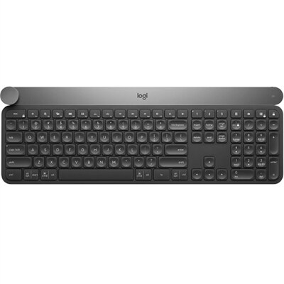 Logitech Craft Advanced with Creative Input Dial - Keyboard - backlit - Bluetooth, 2.4 GHz - UK English