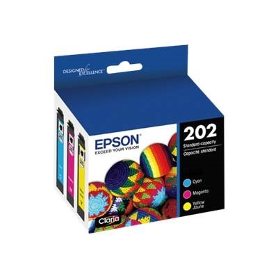 Epson 202 Multi-pack With Sensor 3-pack yellow, cyan, magenta original ink cartridge for Expression Home XP-5100, WorkForce WF-2860