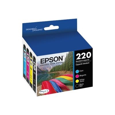 Epson 220 4-pack Black, yellow, cyan, magenta original ink cartridge