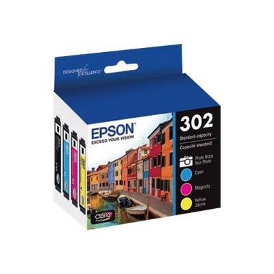 Epson 302 Multi-Pack With Sensor 4-pack Yellow, Cyan, Magenta, Photo Black Original - ink cartridge