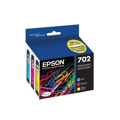 Epson 702 With Sensor 3-pack Yellow, Cyan, Magenta Original - ink cartridge - for WorkForce Pro WF-3720