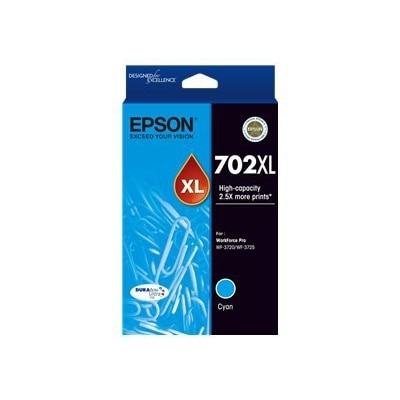 Epson 702XL - XL Cyan Original - ink cartridge - for WorkForce Pro WF-3720