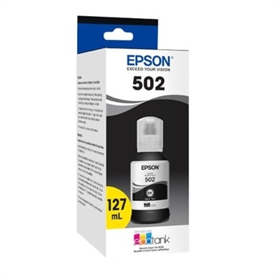 Epson 502 With Sensor 127 ml Black Original - ink tank - for EcoTank ET-2700, ET-2750, ET-3700, ET-3750, ET-4750
