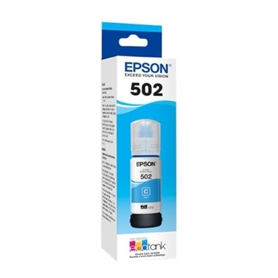 Epson 502 With Sensor Cyan Original - ink tank - for EcoTank ET-2700, ET-2750, ET-3700, ET-3750, ET-4750