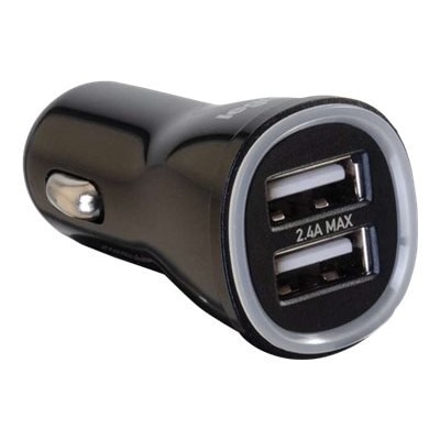 C2G Smart USB Car Charger - Car power adapter - 2.4 A (USB) - black