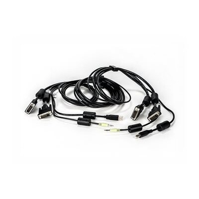 Cybex - Video / USB / audio cable - stereo mini jack, USB Type B, DVI-D (M) to USB, stereo mini jack, DVI-D (M) - 6 ft
