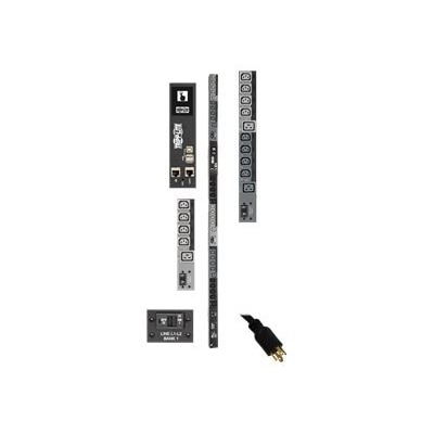 Tripp Lite 10kW 3-Phase Switched PDU, LX Interface, 200/208/240V Outlets (24 C13/6 C19), LCD, NEMA L21-30P, 1.8m/6 ft...