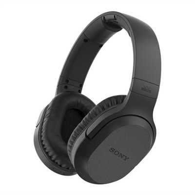 Sony WHRF400 - Headphones with mic - full size - wireless - NFC - active noise canceling - 3.5 mm jack - black