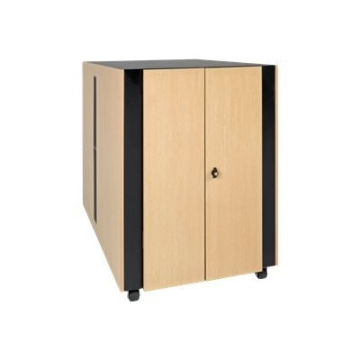 Tripp Lite 18U Soundproof Rack Enclosure Server Cabinet Quiet Acoustic - Rack - cabinet - black, beige - 18U - 19-inch