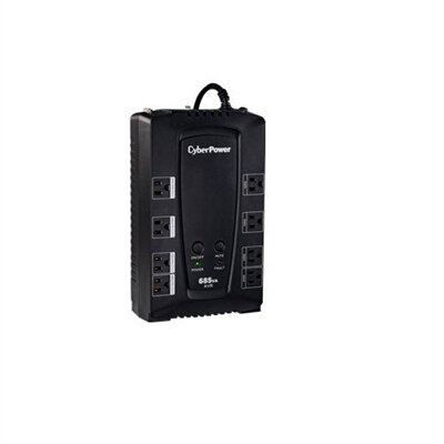 CyberPower AVR Series CP685AVRG - UPS - AC 90-140 V - 390 Watt - 685 VA 7 Ah - RS-232, USB - output connectors: 8