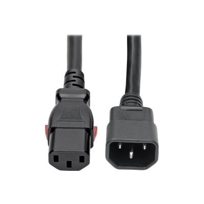 Tripp Lite C14 Male to C13 Female Power Cable, Locking C13 Connector, Heavy Duty - 15A, 100-250V, 14 AWG, 10 ft. - po...