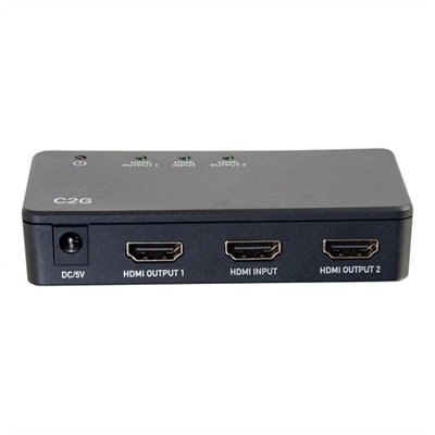 2-port C2G 2-Port HDMI Splitter 4K 30hz - Video/audio splitter - 2 x HDMI - desktop