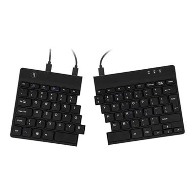Dell R-Go Split Ergonomic Keyboard, QWERTY, black, wired - Keyboard - USB - UK layout - black