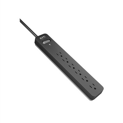 APC Essential Surgearrest PE615 - Surge protector - AC 120 V - output connectors: 6 - 15 ft - gray, black
