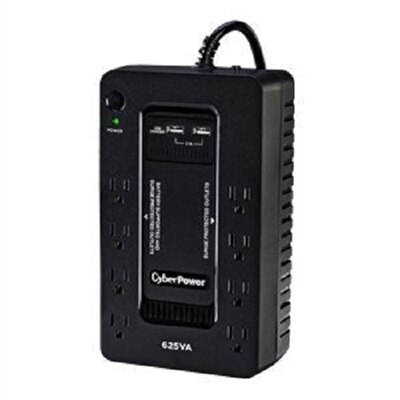 CyberPower Standby Series ST625U - UPS - AC 96-140 V - 360 Watt - 625 VA 5.5 Ah - USB - output connectors: 8 - Black