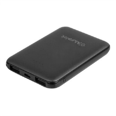Aluratek Portable Battery Charger - Power bank - 5000 mAh - 2 A - 2 output connectors (USB)