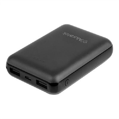 Aluratek Portable Battery Charger - Power bank - 10000 mAh - 2 A - 2 output connectors (USB)