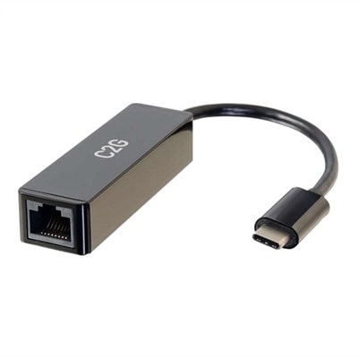 C2G USB-C to Gigabit Ethernet Network Adapter - Network adapter - USB-C - Gigabit Ethernet x 1 - Black
