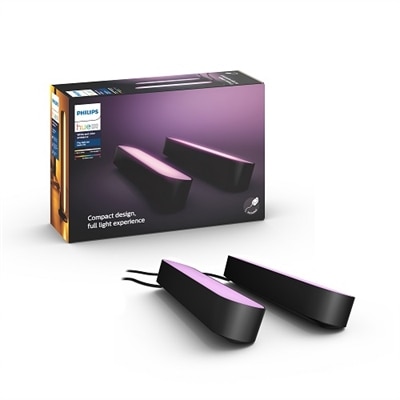 Philips Hue Play White & Color Ambiance Smart Led Bar Light Black (2-Pack)