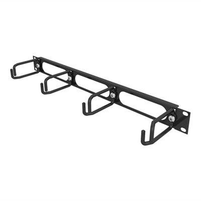 Vertiv - Cable management panel with rings - front and rear - black - 1U - 19-inch