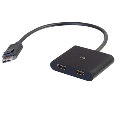 2-port C2G DisplayPort to HDMI Monitor Splitter - 2 Port 4K HDMI MST Hub - Video/audio splitter - 2 x HDMI - desktop