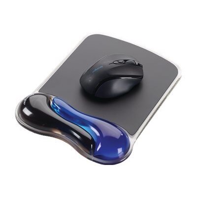 Kensington Duo Gel Mouse Pad with Wrist Pillow - Black, Blue