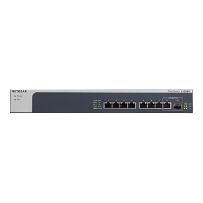 8-port NETGEAR XS508M - switch - 8 ports - unmanaged - rack-mountable