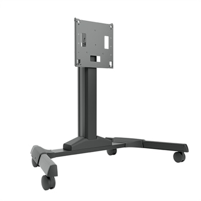 Height Adjust Flat Panel Cart - Black
