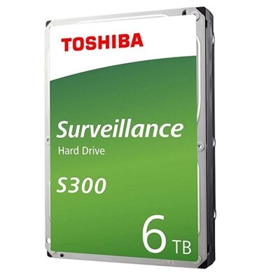 Toshiba S300 Surveillance - Hard drive - 6 TB - internal - 3.5-inch - SATA 6Gb/s - 7200 rpm - buffer: 256 MB