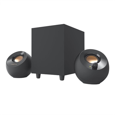 Creative Pebble Plus - Speaker system - for PC - 2.1-channel - 8-watt (total) - black