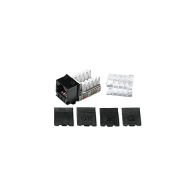 C2G Cat6 RJ45 UTP Keystone Jack - Black - Modular insert - black - 1 port